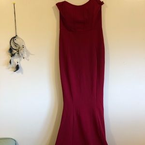 Mermaid Red Maxi Dress